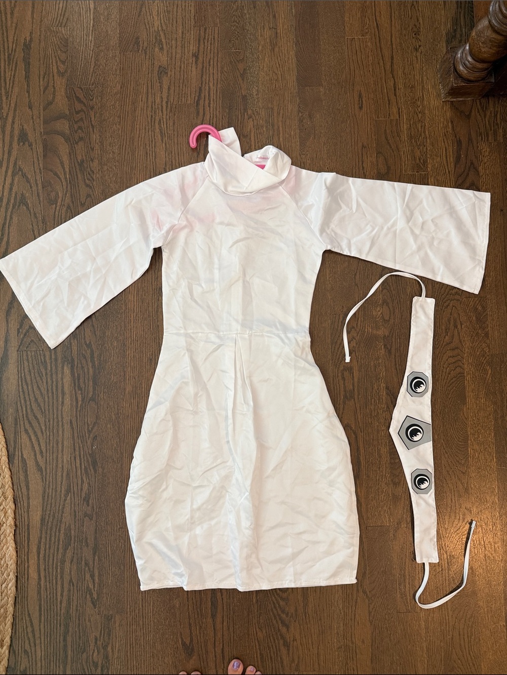 Kids White Witch Costume Dress with Eye Sash